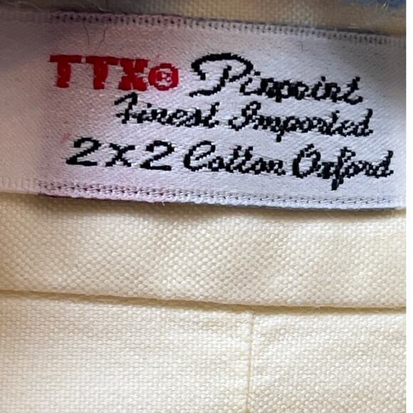 Gitman Bros. Men's 16.5/35 Yellow Long Sleeve Button Down Pinpoint Oxford Shirt - Picture 4 of 8